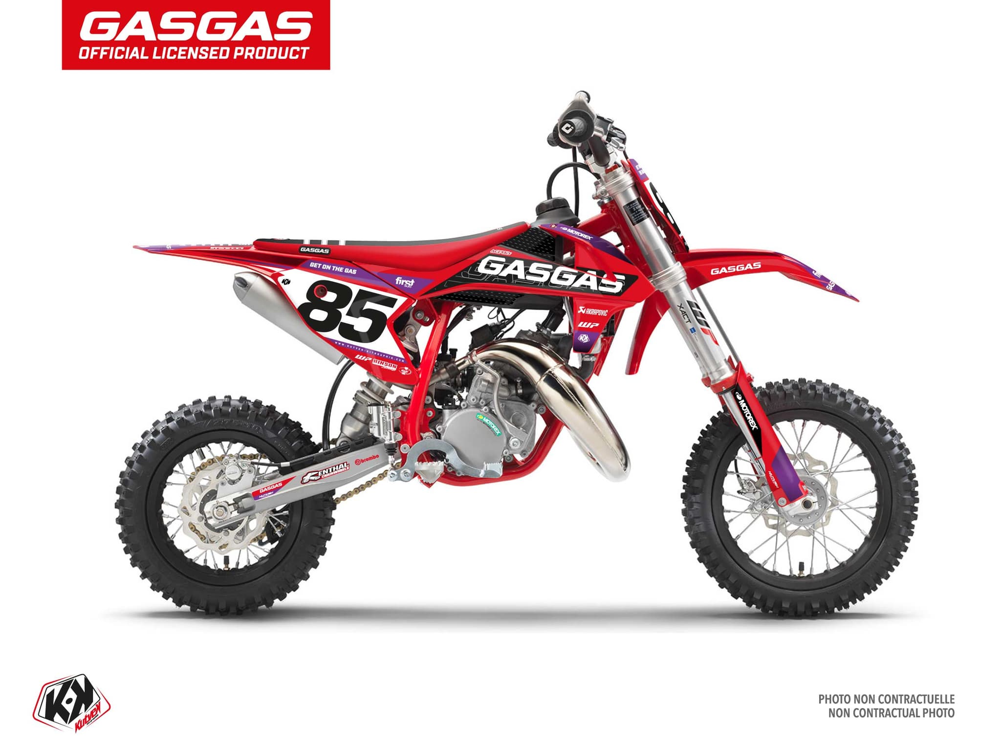 kit de decoración motocross gasgas mc 50 drop rojo