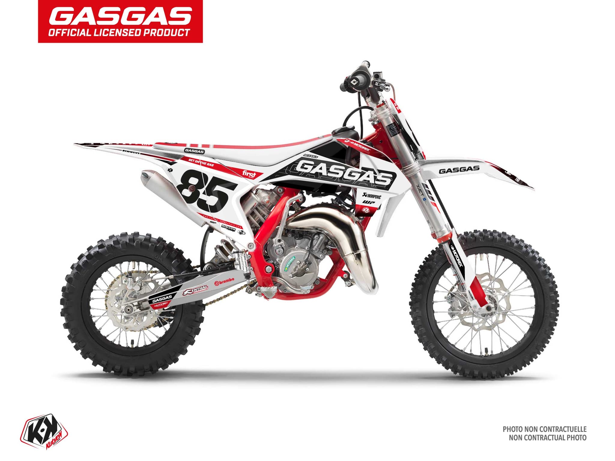 kit de decoración motocross gasgas mc 65 drop blanco