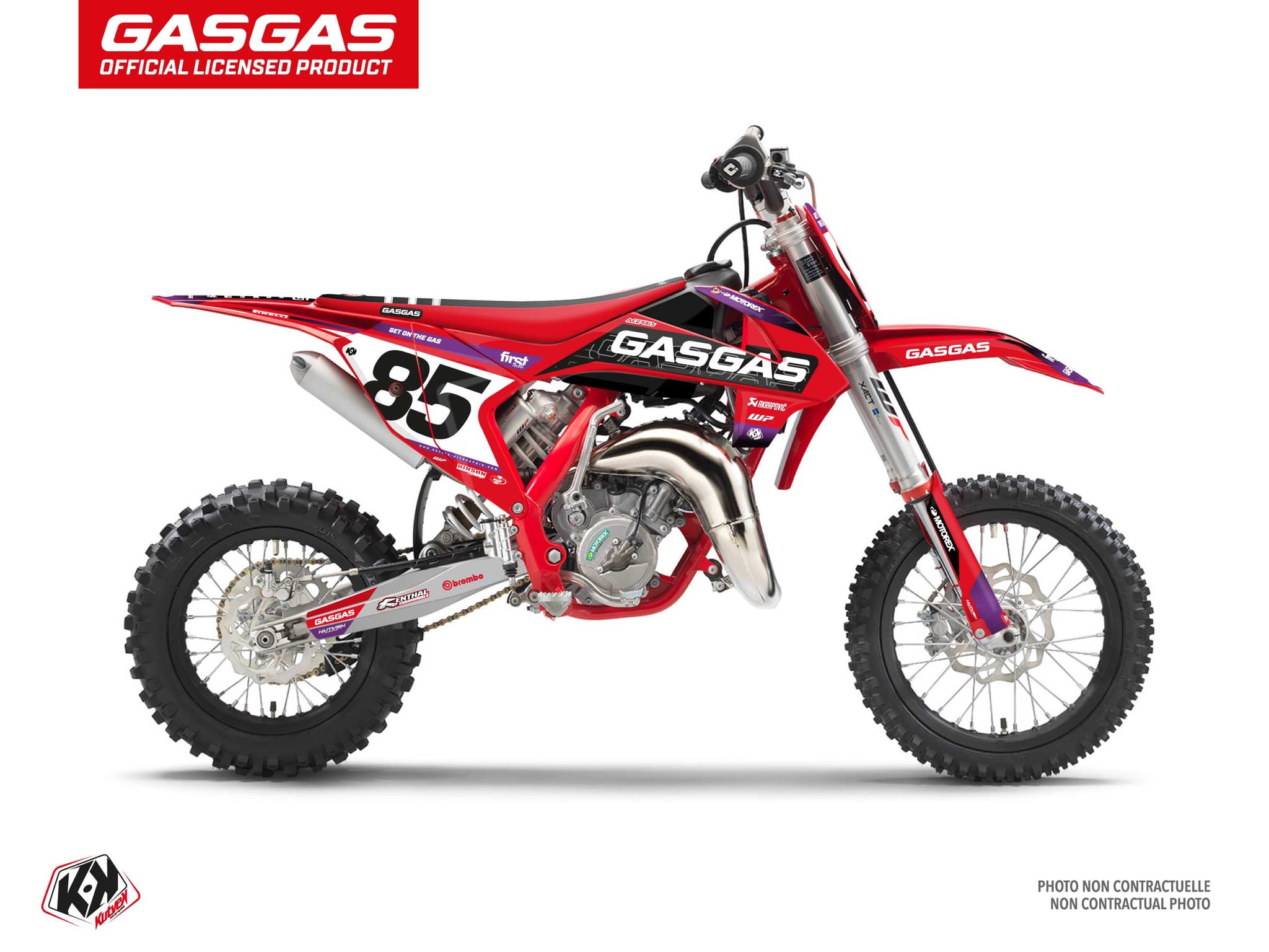 kit de decoración motocross gasgas mc 65 drop rojo