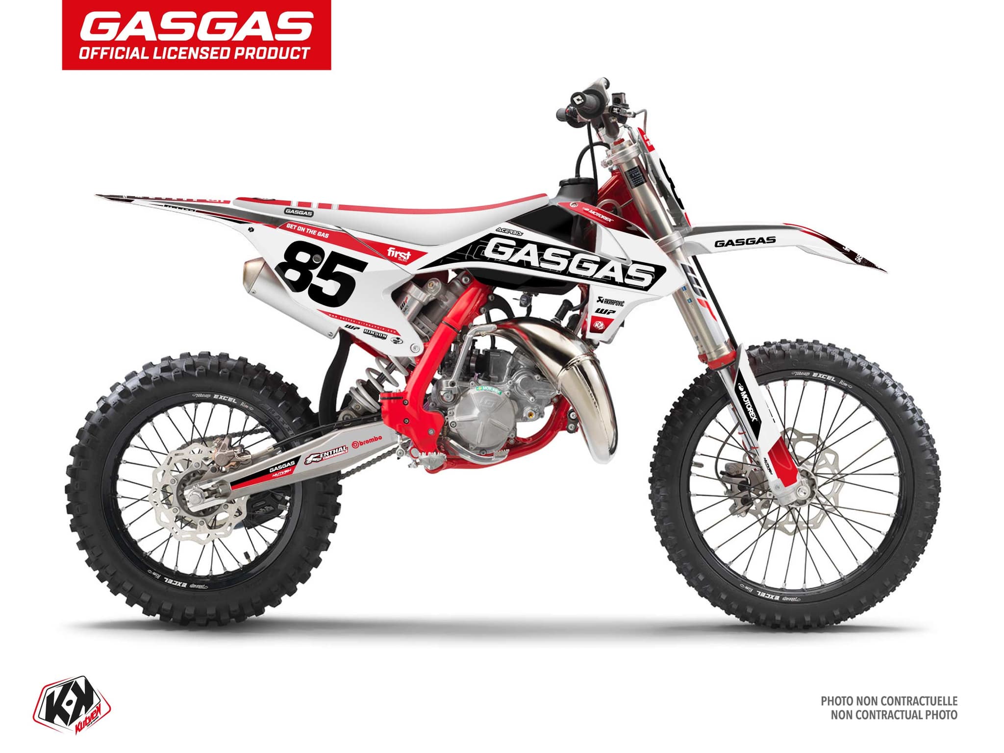 deko-set moto-cross gasgas mc 85 drop weiß