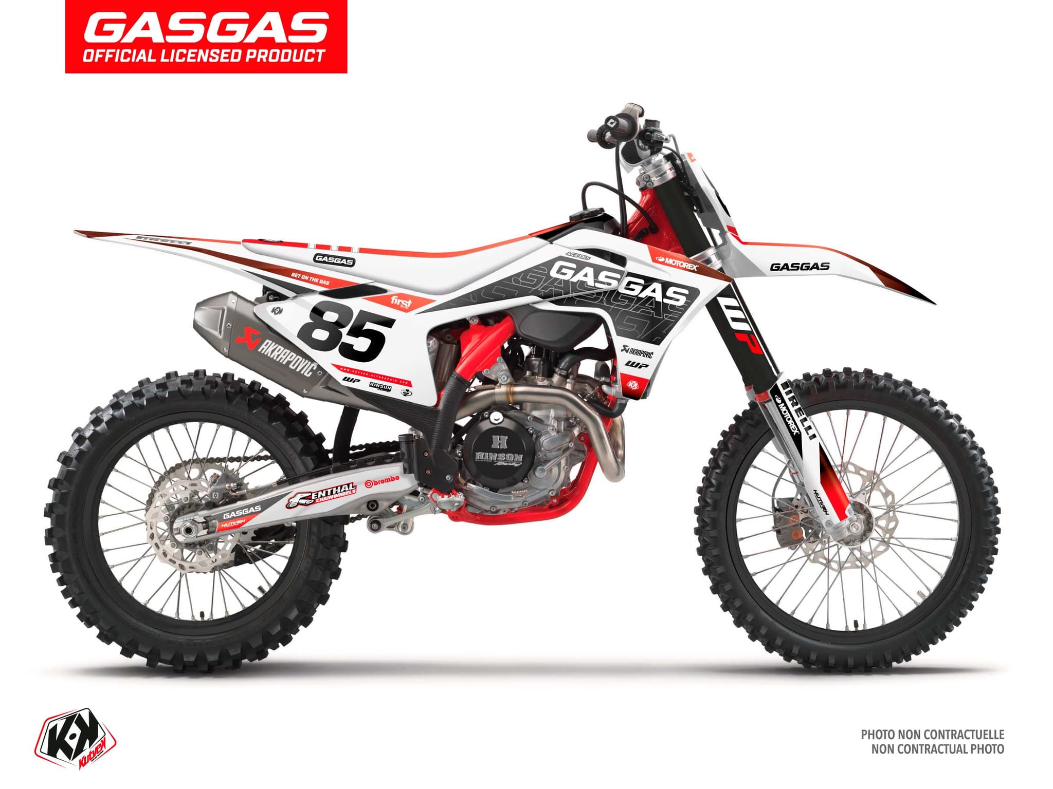 Graphic Kit Dirt Bike Gasgas EX 300 Drop White