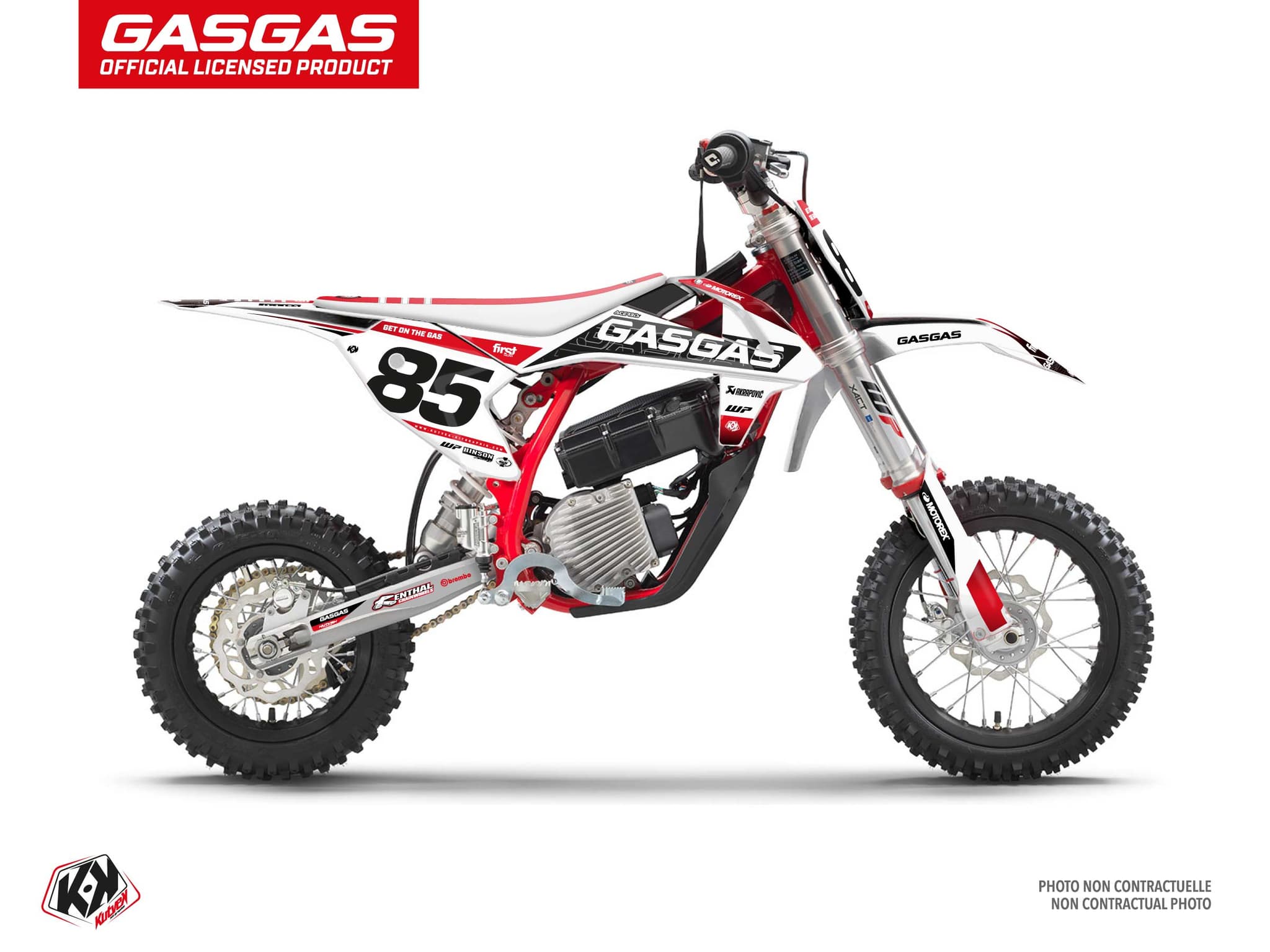 kit de decoración motocross gasgas mc-e 5 drop blanco