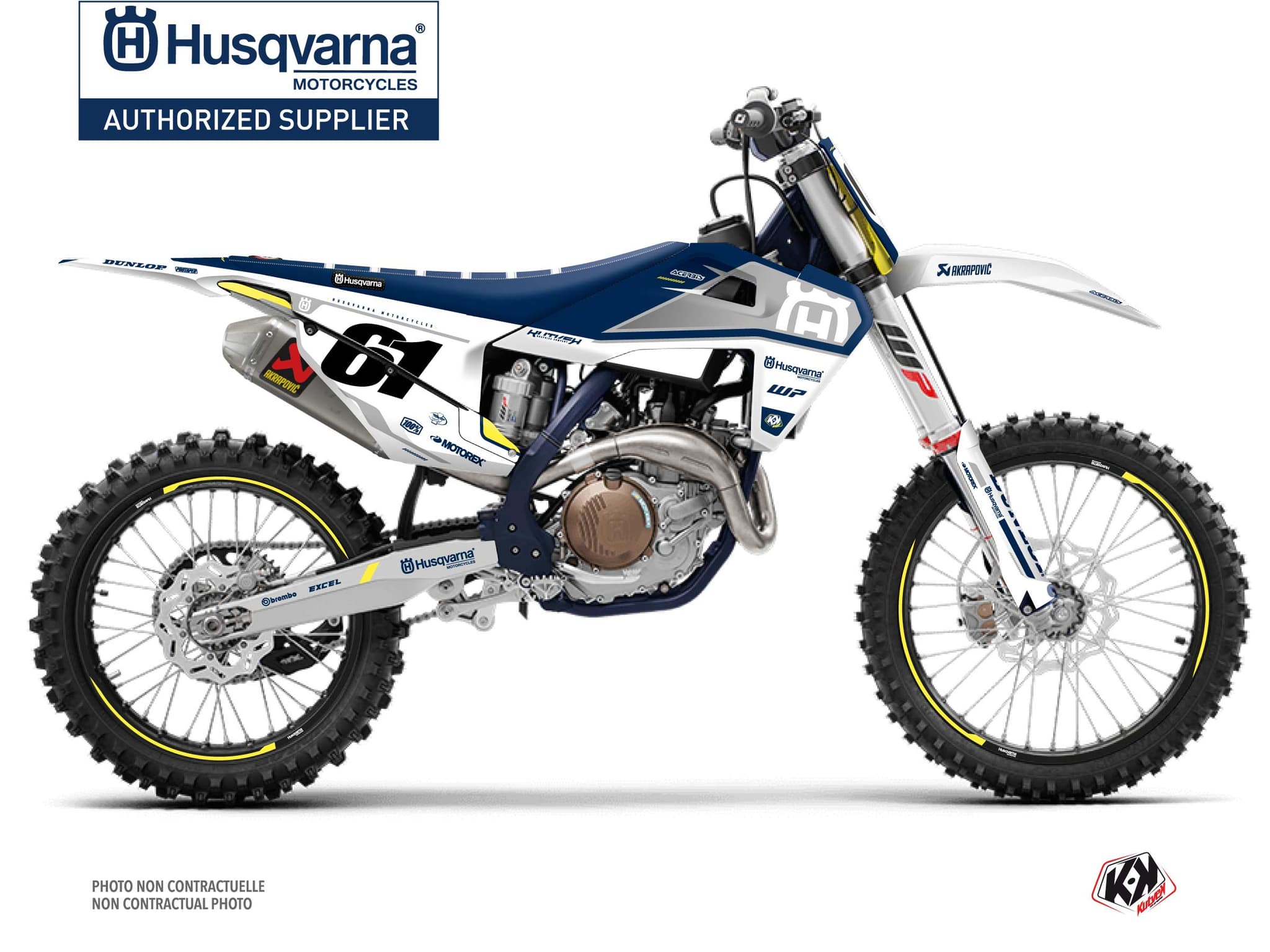 Kit graphique Moto Cross D-SKT Husqvarna FC 350 Bleu