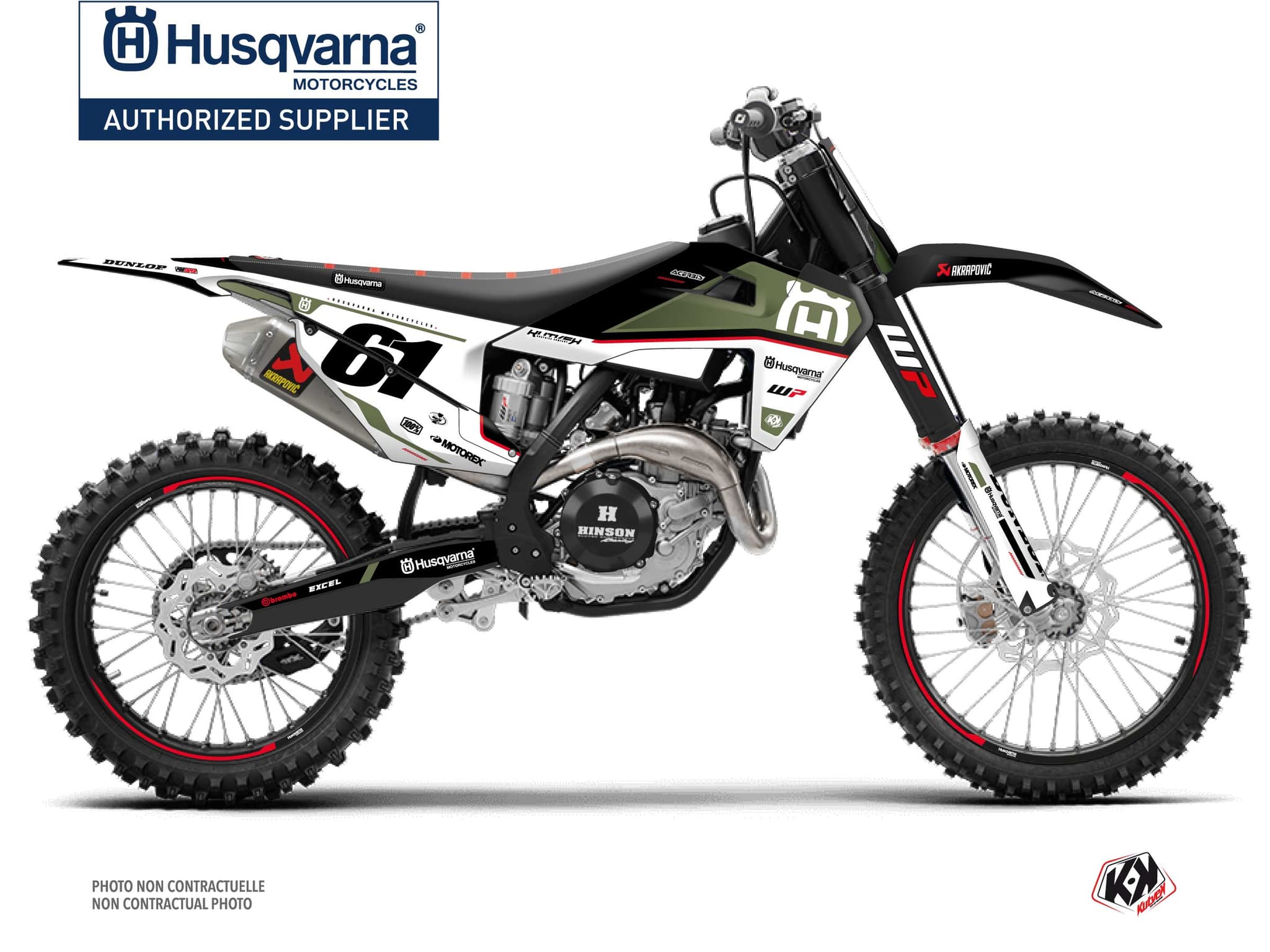 kit graphique motocross husqvarna fc 350 d-skt kaki