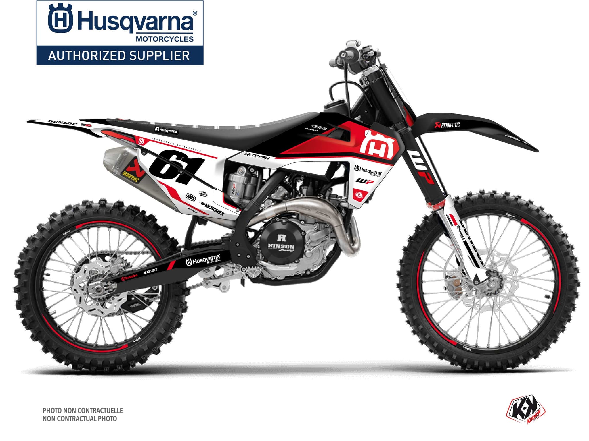kit graphique motocross husqvarna fc 350 d-skt rouge