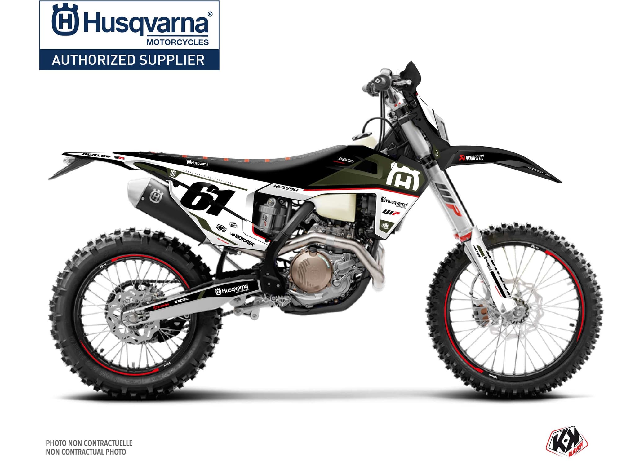 Kit graphique Moto Cross D-SKT Husqvarna 501 FE Kaki