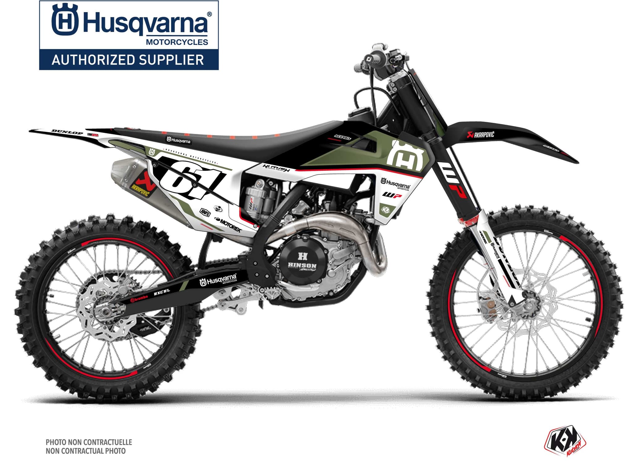 Kit graphique Moto Cross D-SKT Husqvarna TC 250 Kaki