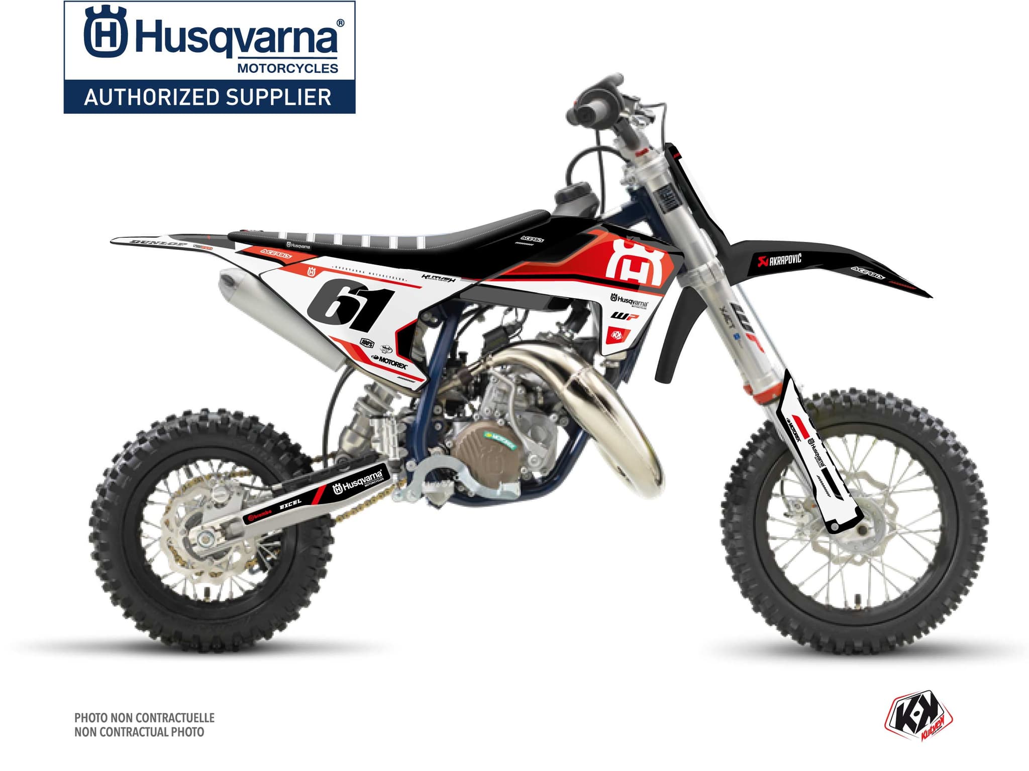 Kit graphique Moto Cross D-SKT Husqvarna TC 50 Rouge