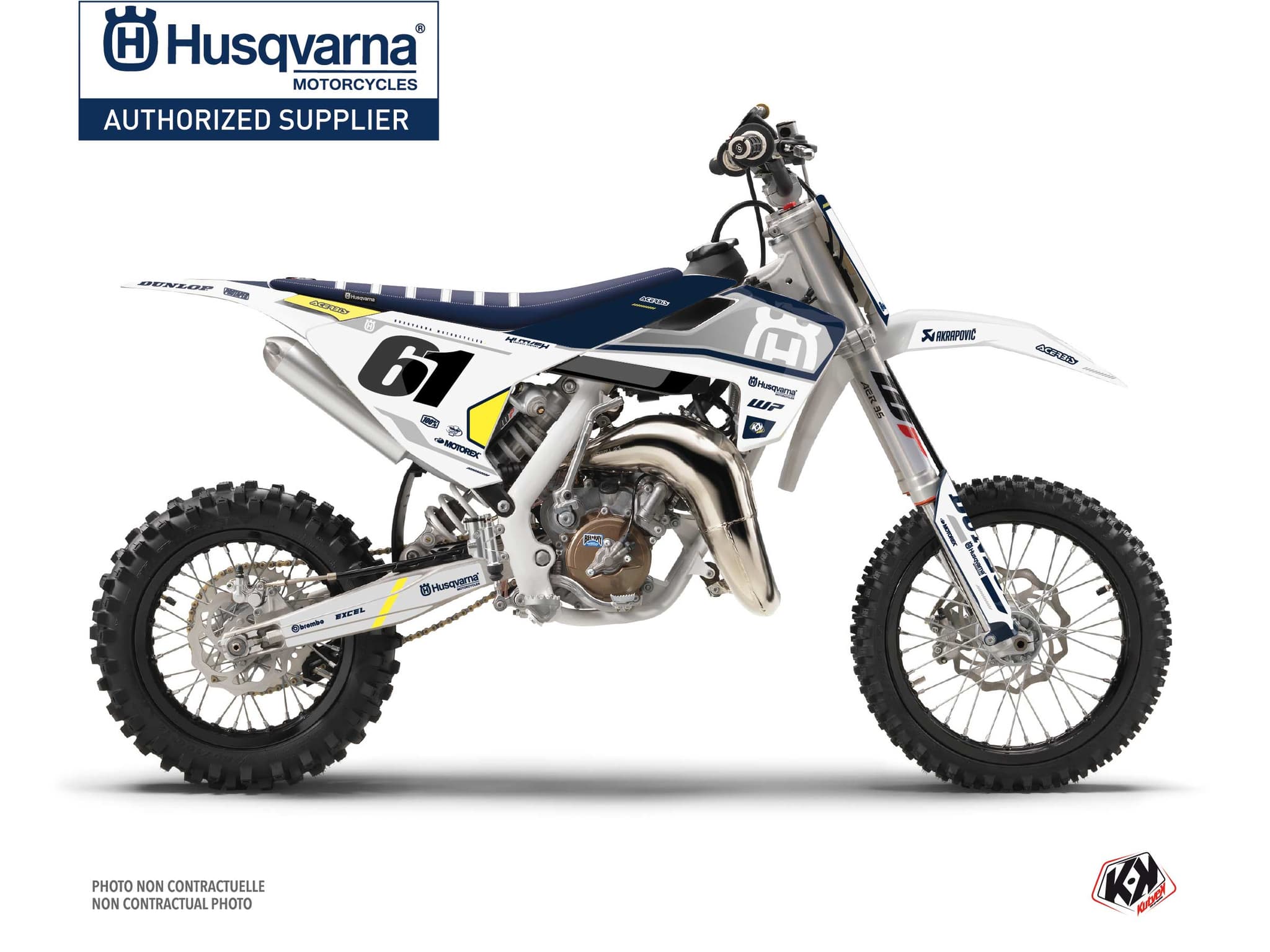 Kit graphique Moto Cross D-SKT Husqvarna TC 65 Bleu