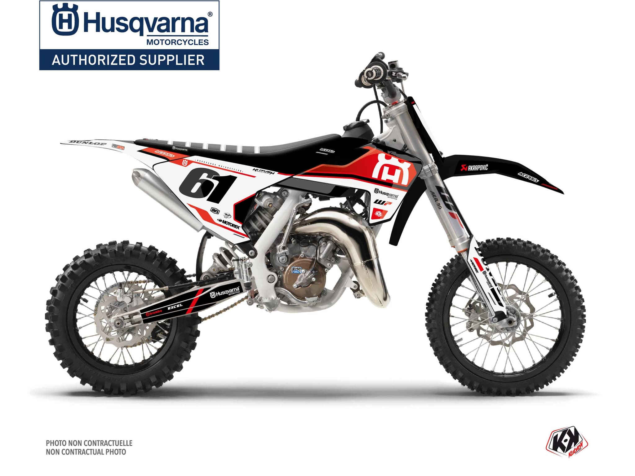 kit graphique motocross husqvarna tc 65 d-skt rouge