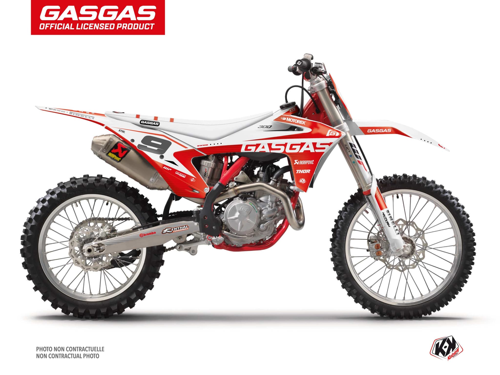 Kit Déco Moto Cross Dynamik GASGAS EX 300 Blanc | GASGAS | Kutvek