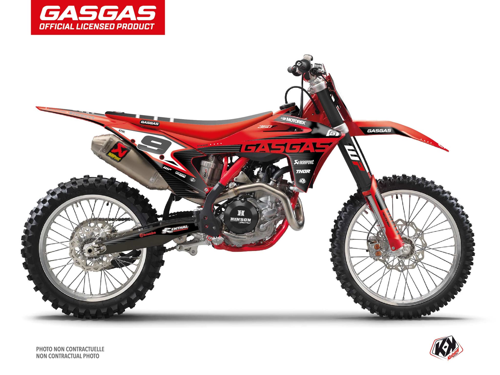 Kit Graphique Moto Cross Dynamik GASGAS EXF 350 Noir