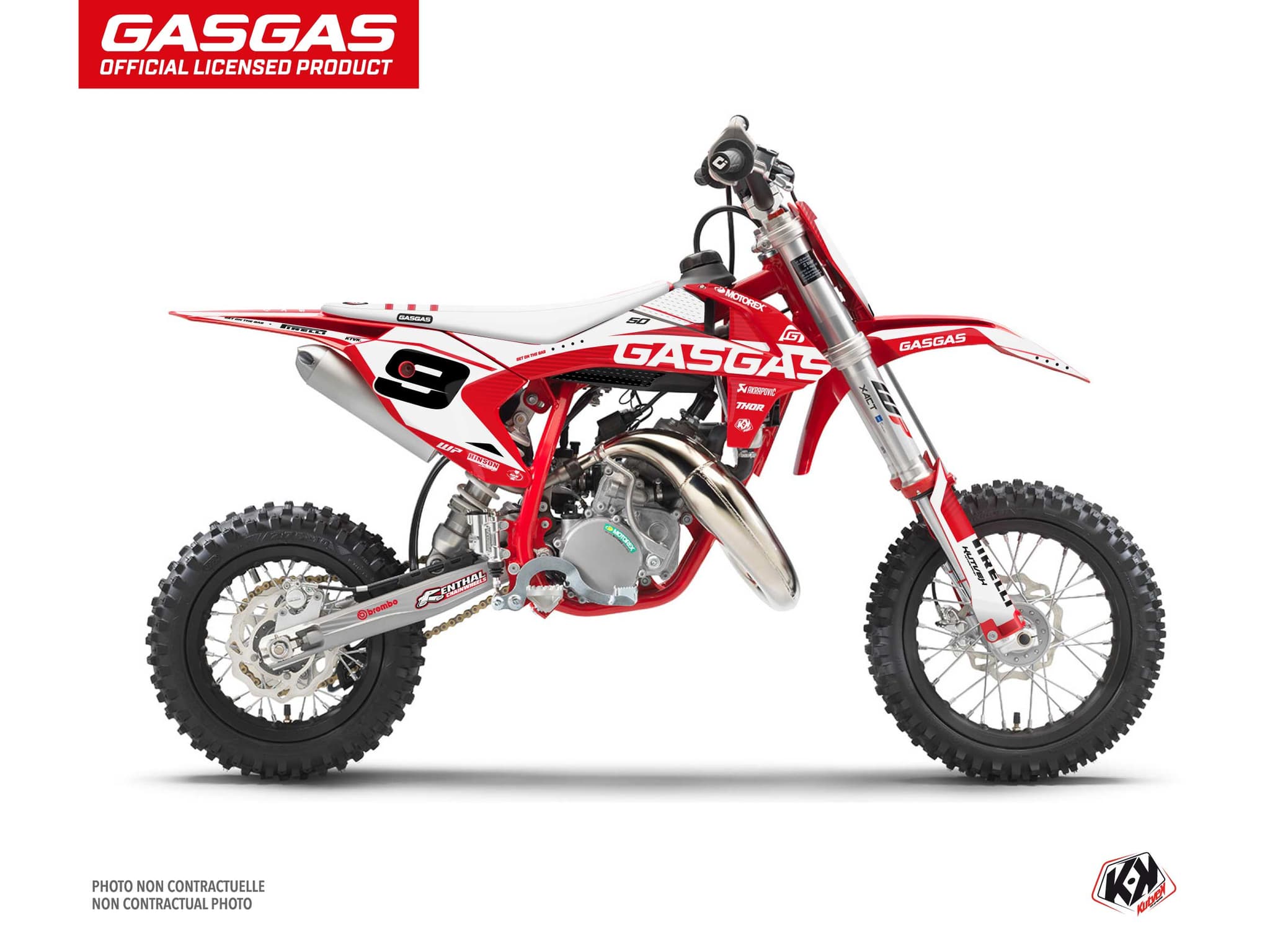 deko-set moto-cross dynamik gasgas mc 50 weiß