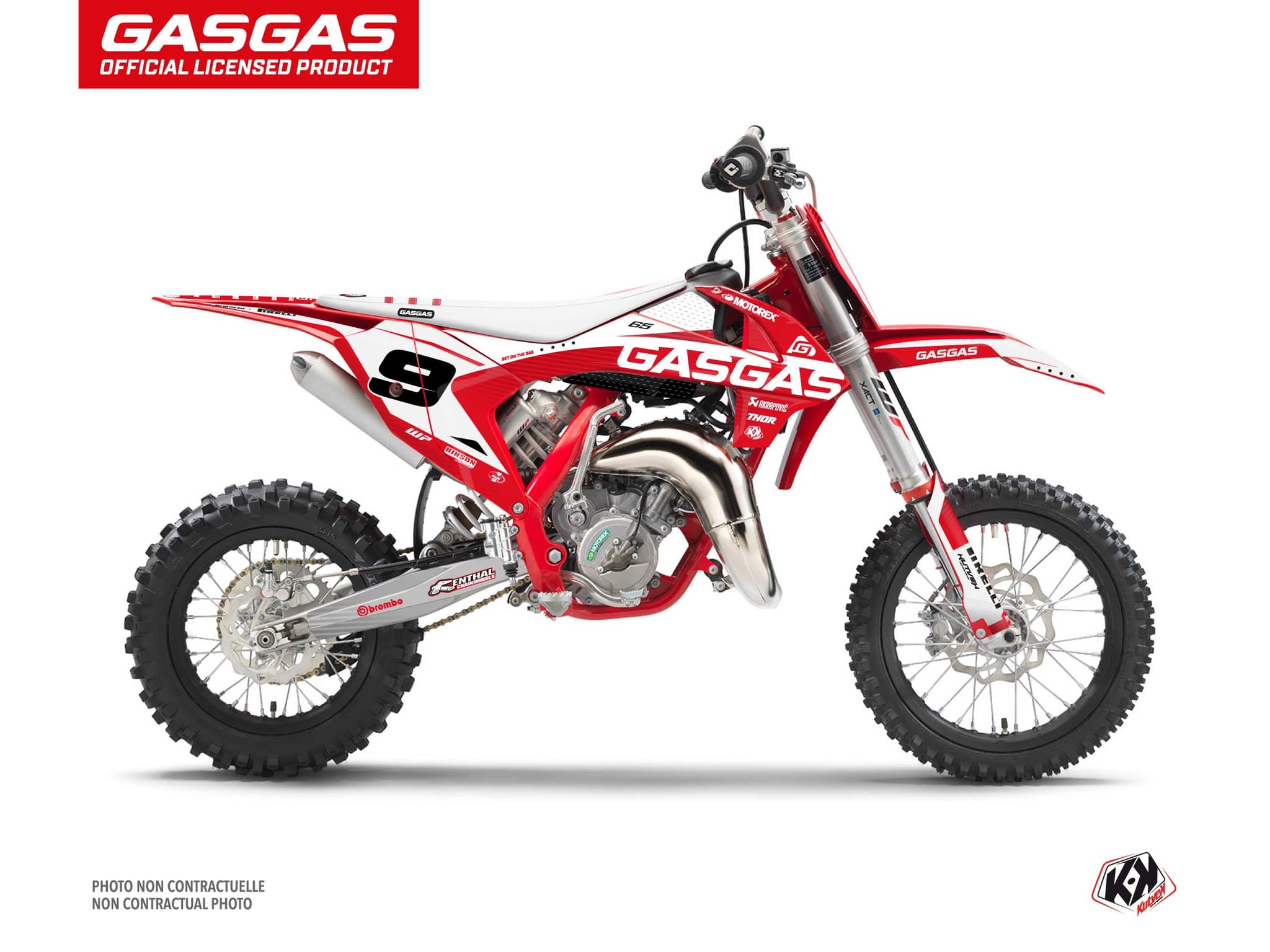 deko-set moto-cross dynamik gasgas mc 65 weiß