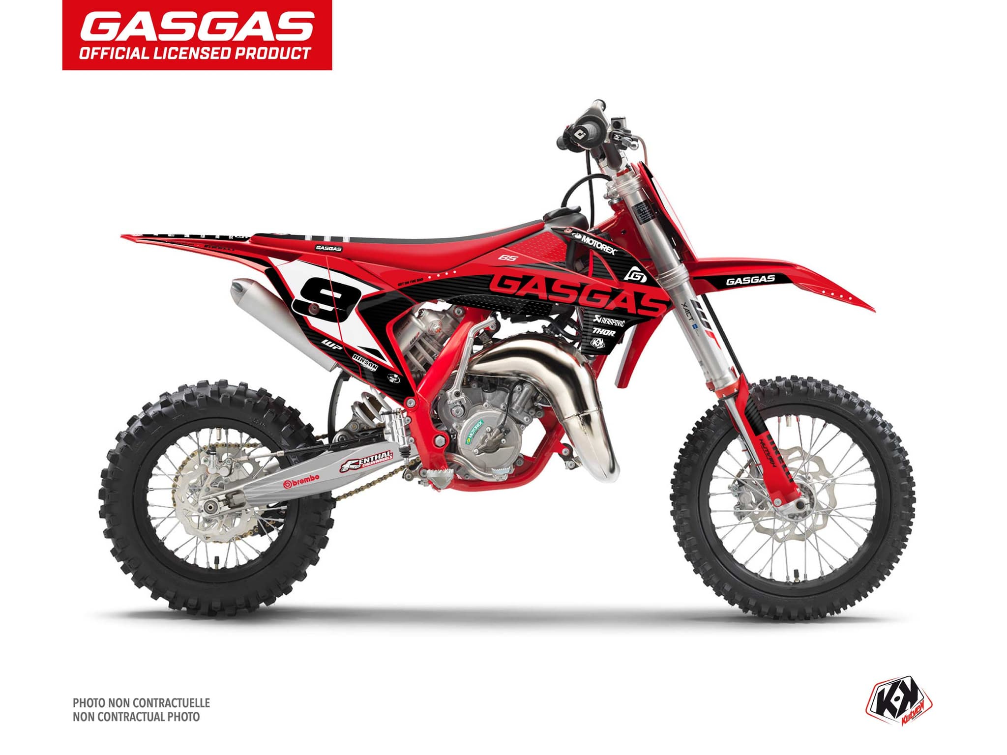 deko-set moto-cross dynamik gasgas mc 65 schwarz