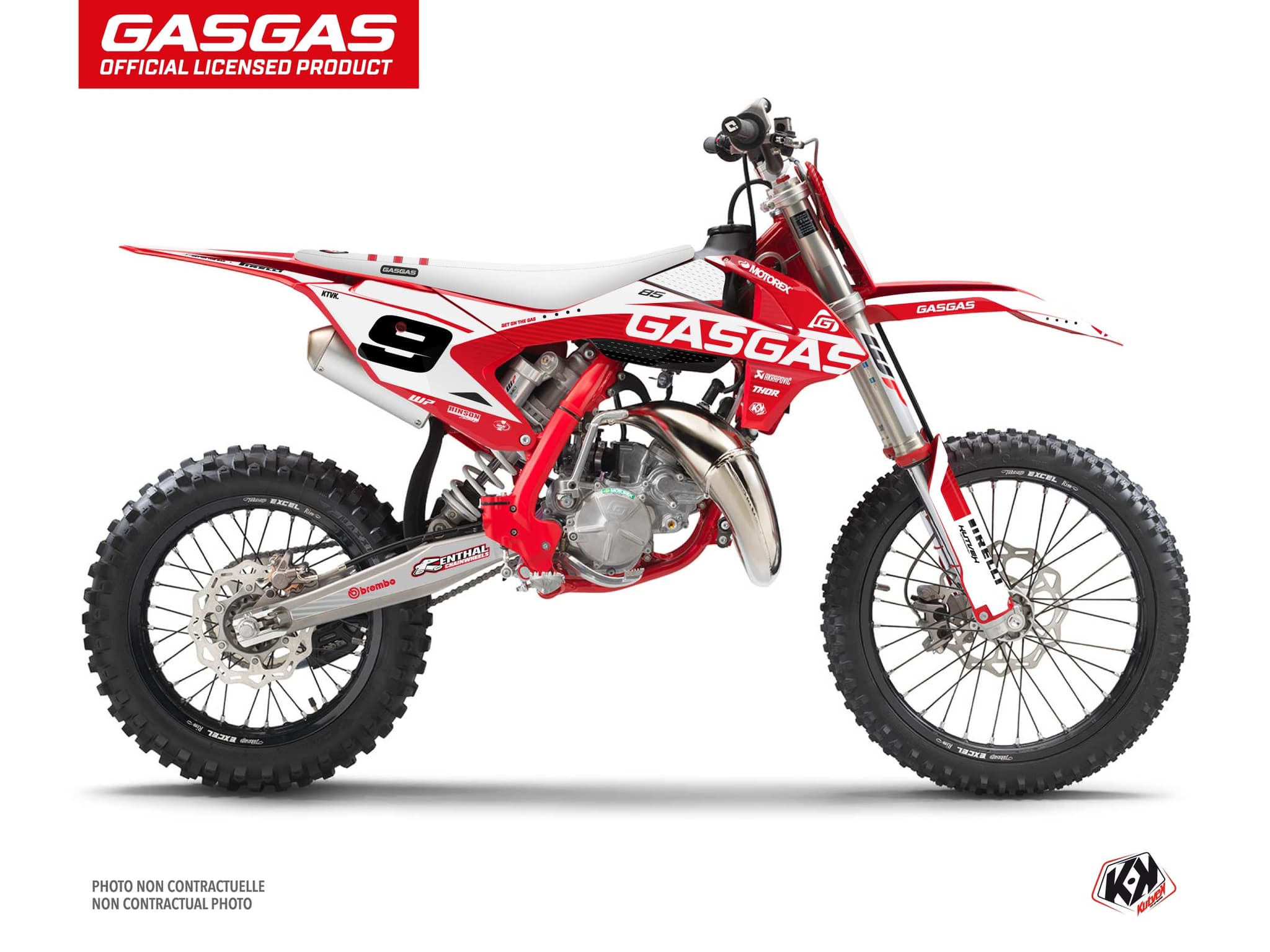 deko-set moto-cross dynamik gasgas mc 85 weiß