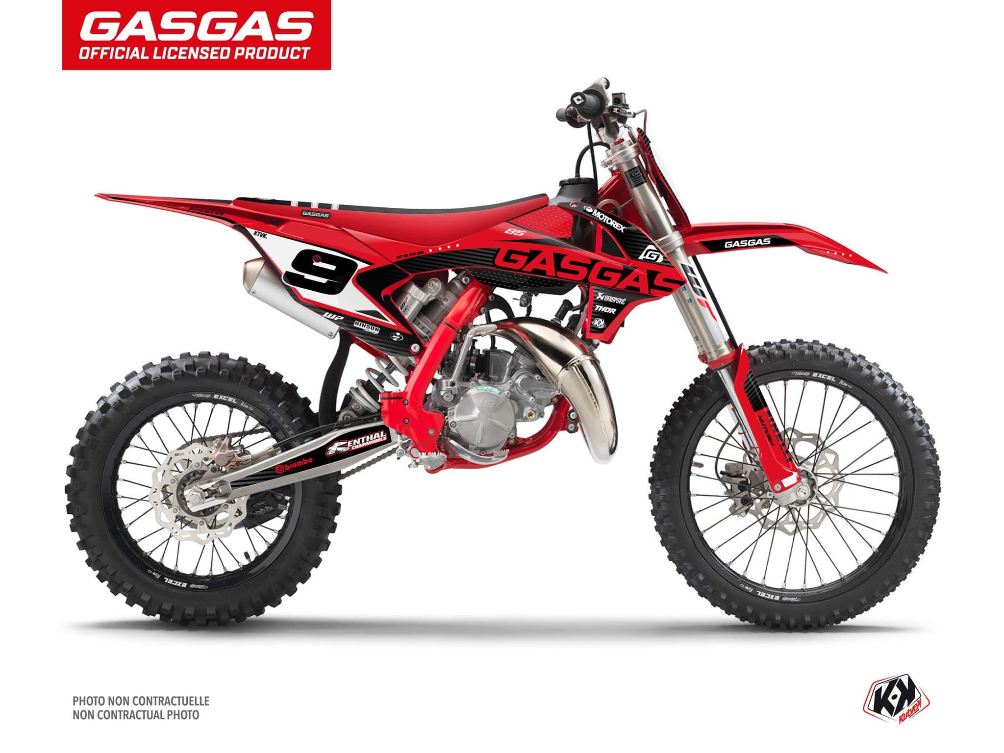 deko-set moto-cross dynamik gasgas mc 85 schwarz | GASGAS | Kutvek