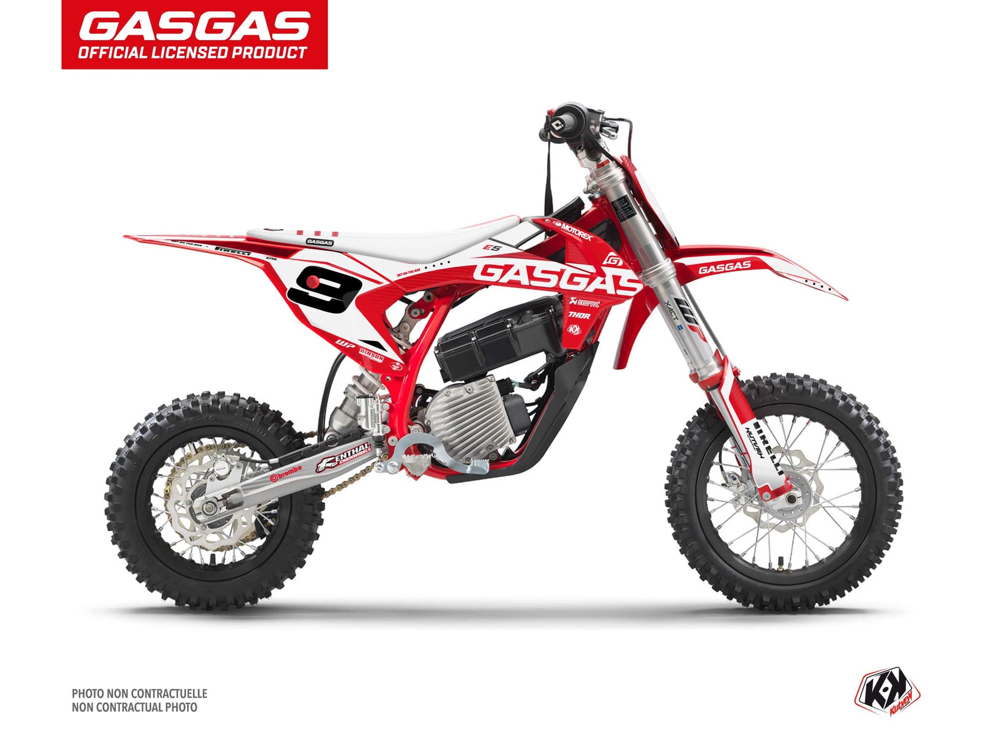 deko-set moto-cross dynamik gasgas mc-e 5 weiß