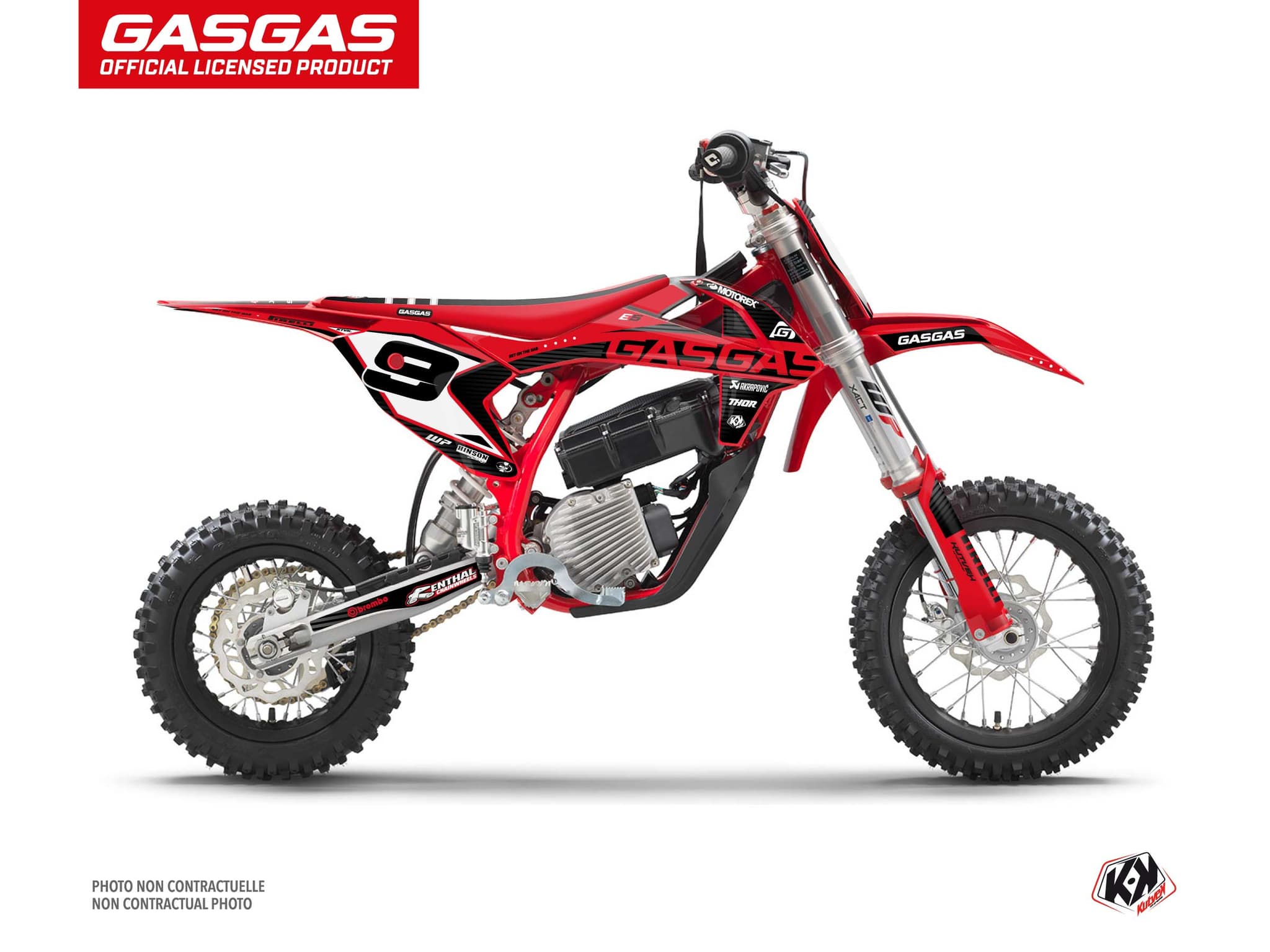 deko-set moto-cross dynamik gasgas mc-e 5 schwarz