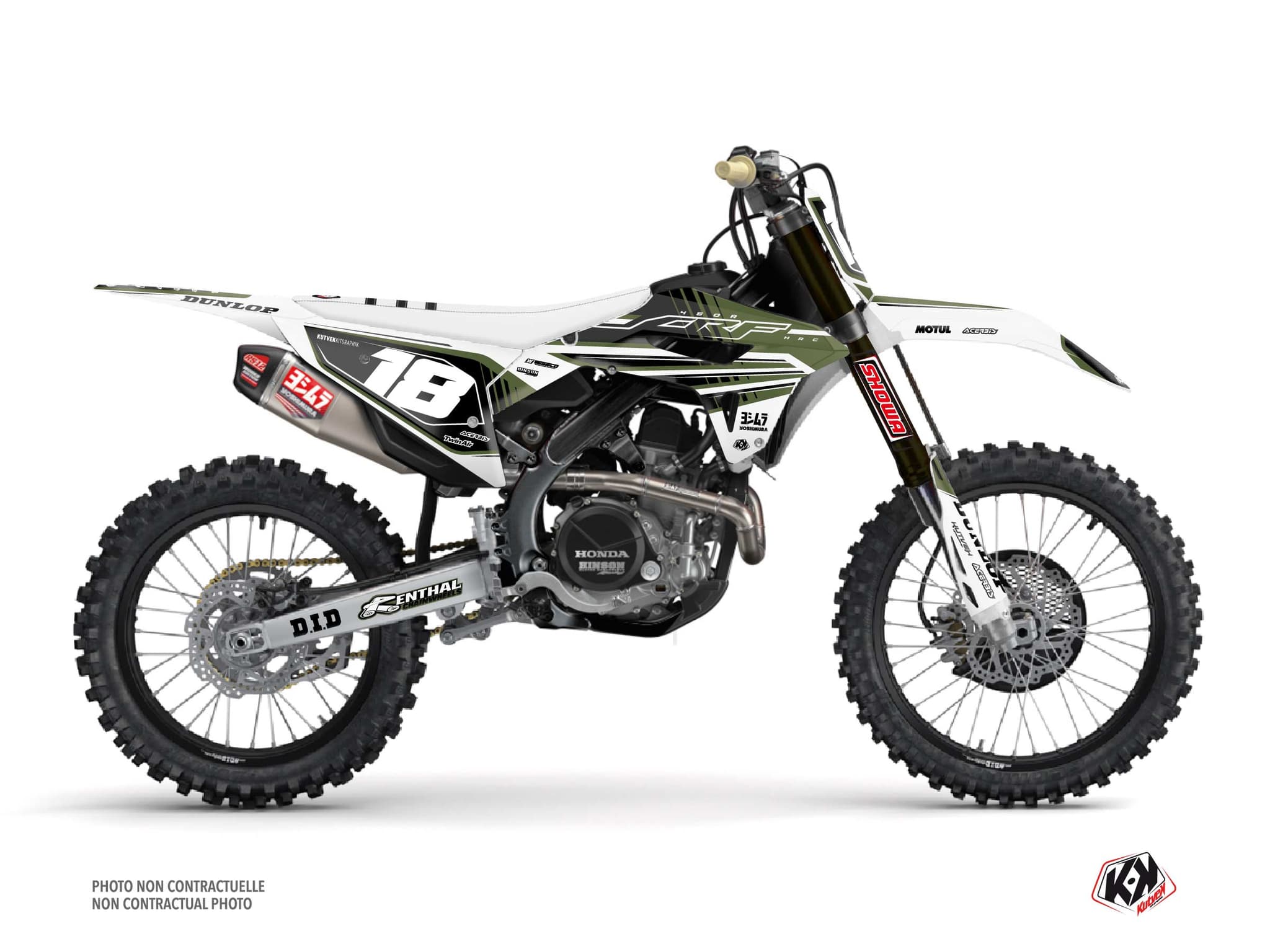 kit graphique motocross honda crf 250 r eagle blanc