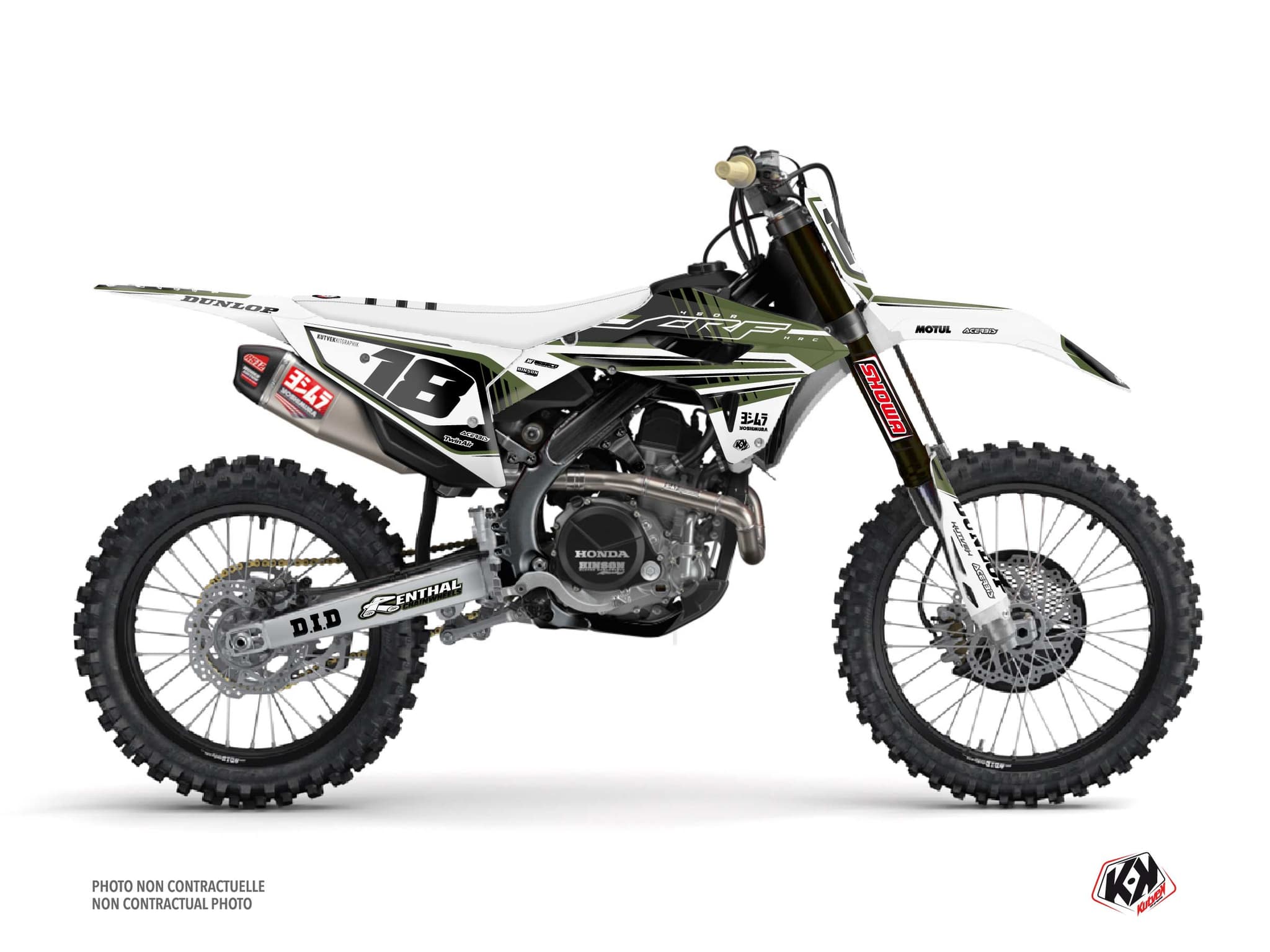 kit graphique motocross honda crf 450 r eagle blanc