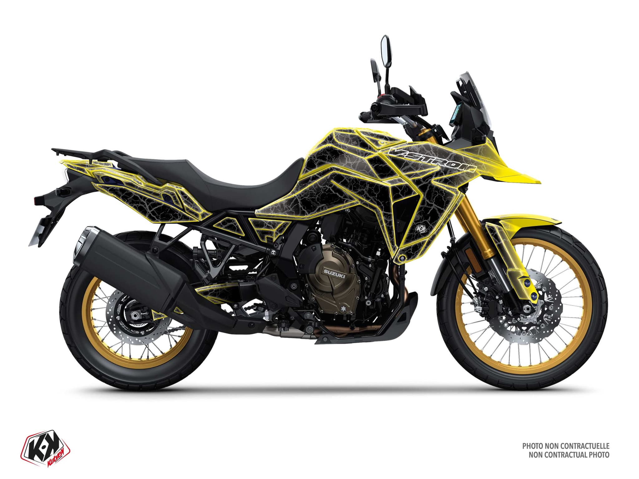 kit graphique moto suzuki v-strom 800 de electron jaune