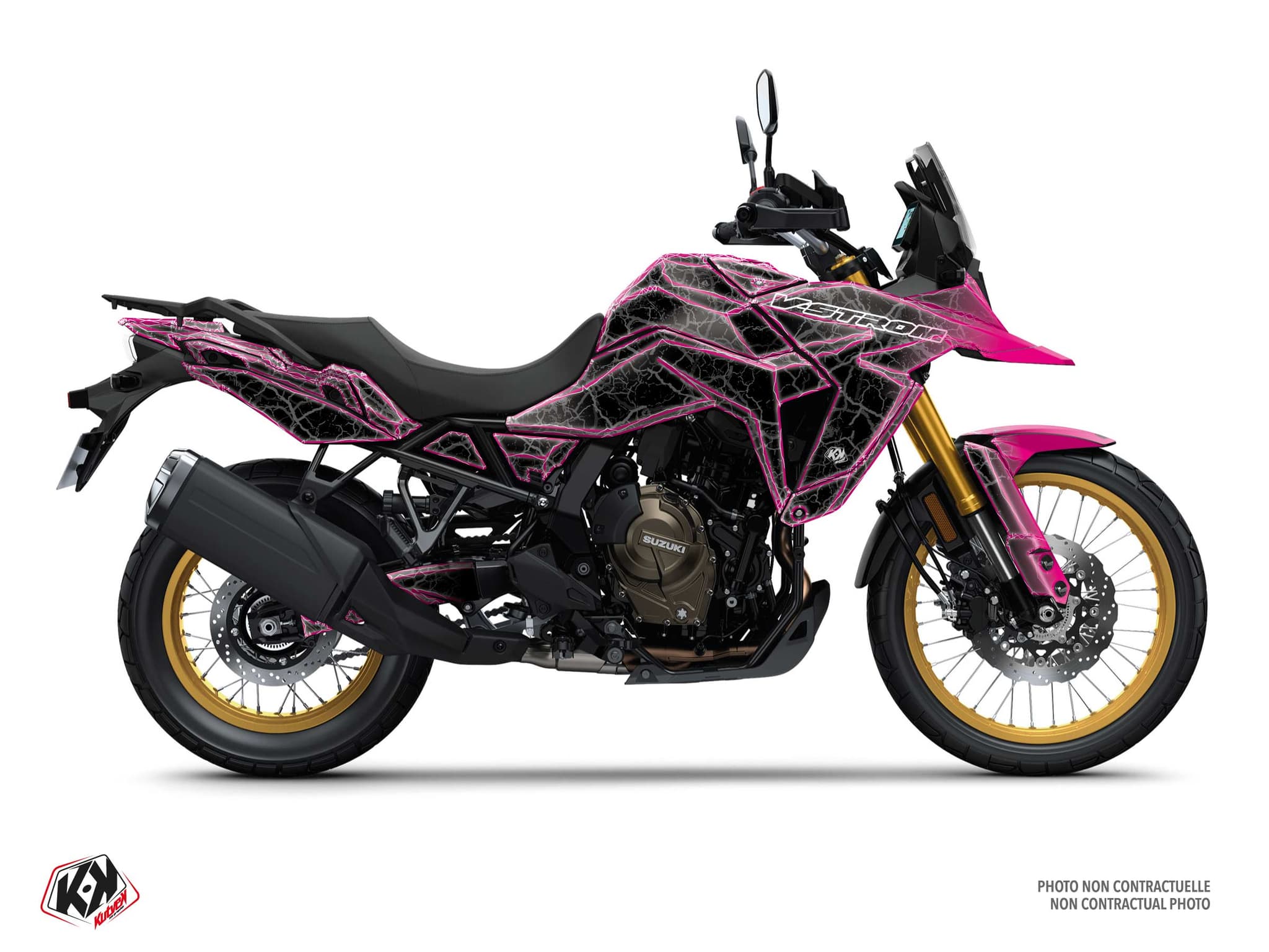 Kit Graphique moto suzuki v-strom 800 de electron rose
