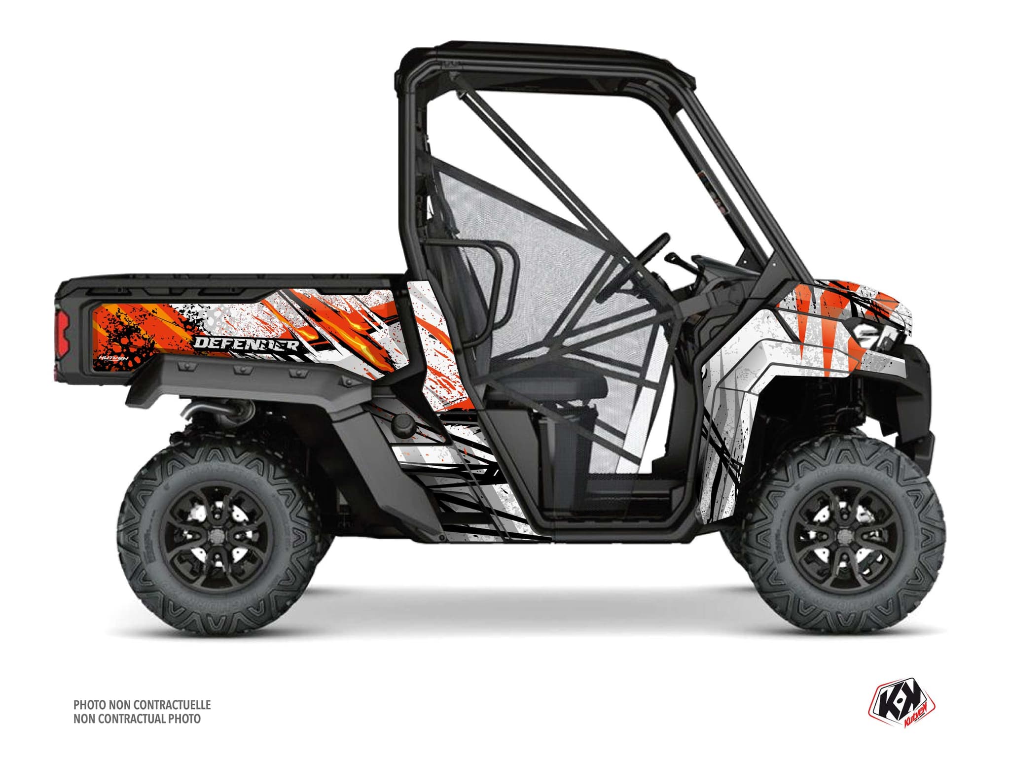 utv can-am defender ember white graphic kit