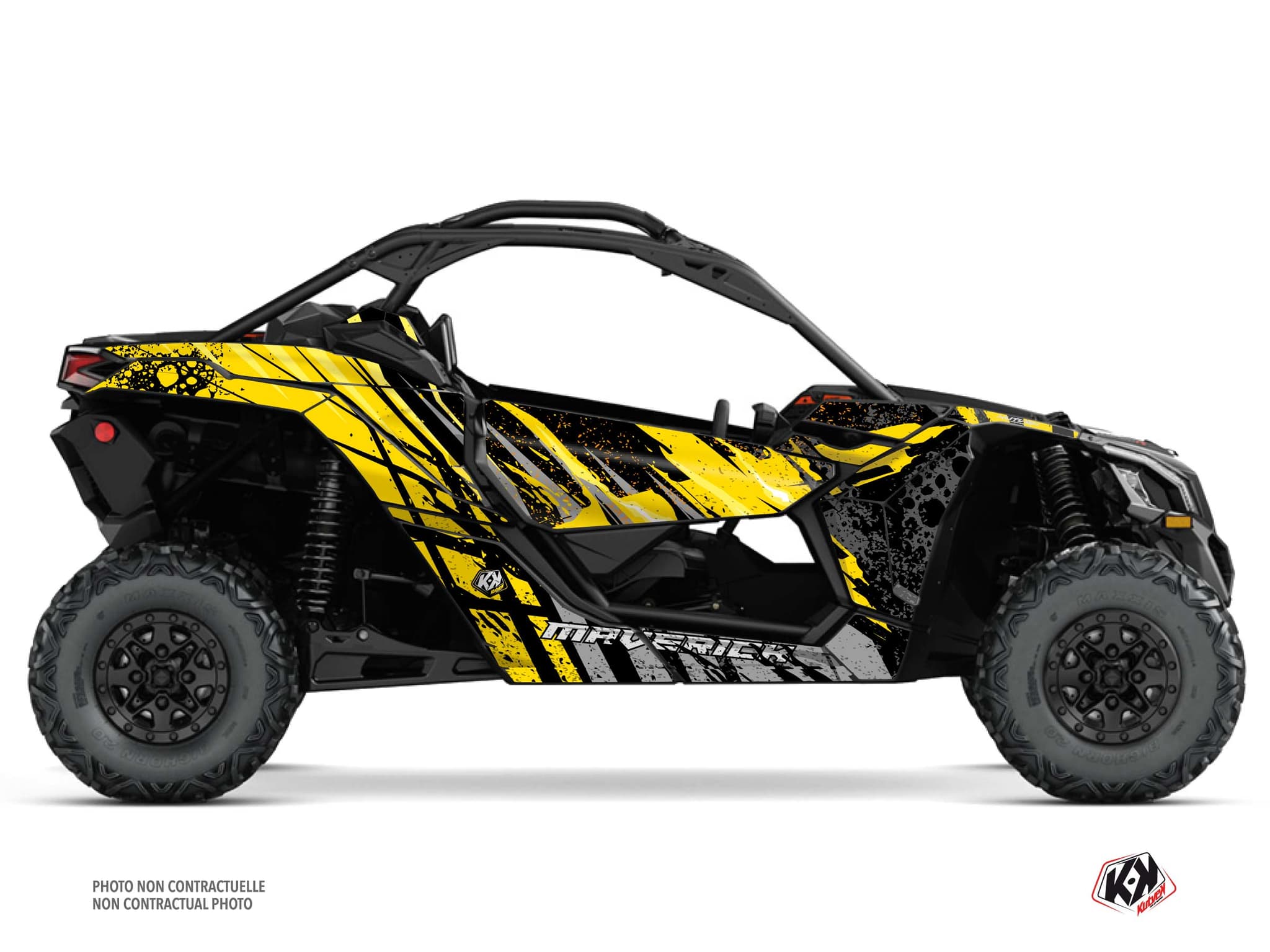 utv can-am maverick x3 ember yellow graphic kit