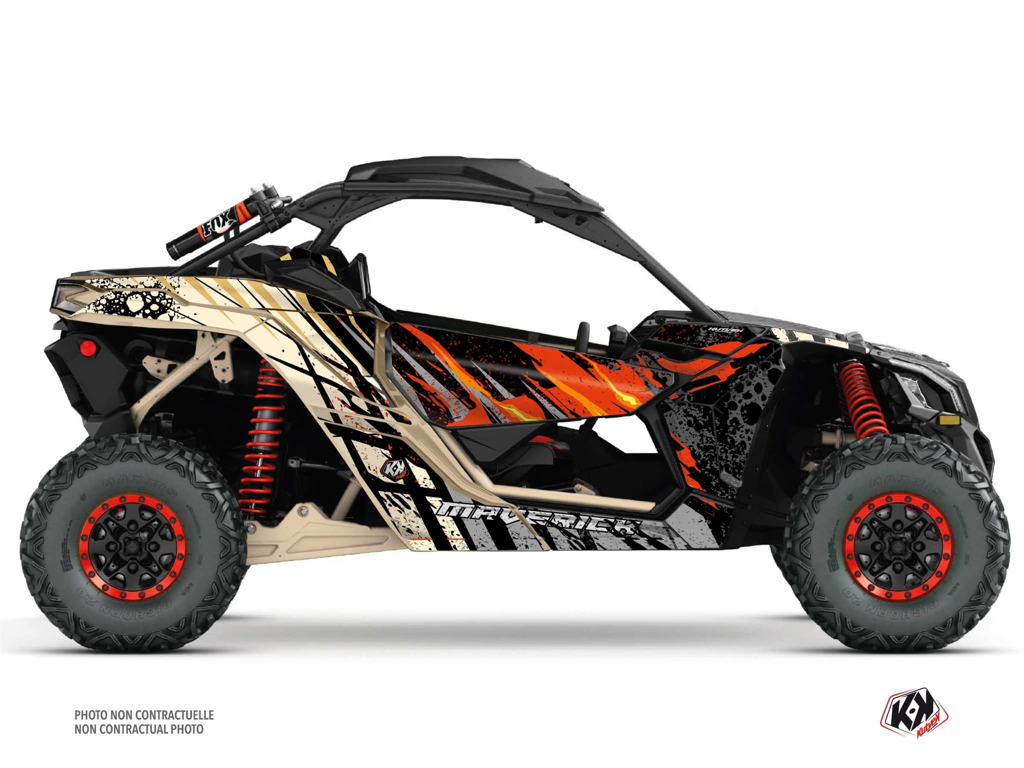 utv can-am maverick x3 ember sand serie graphic kit