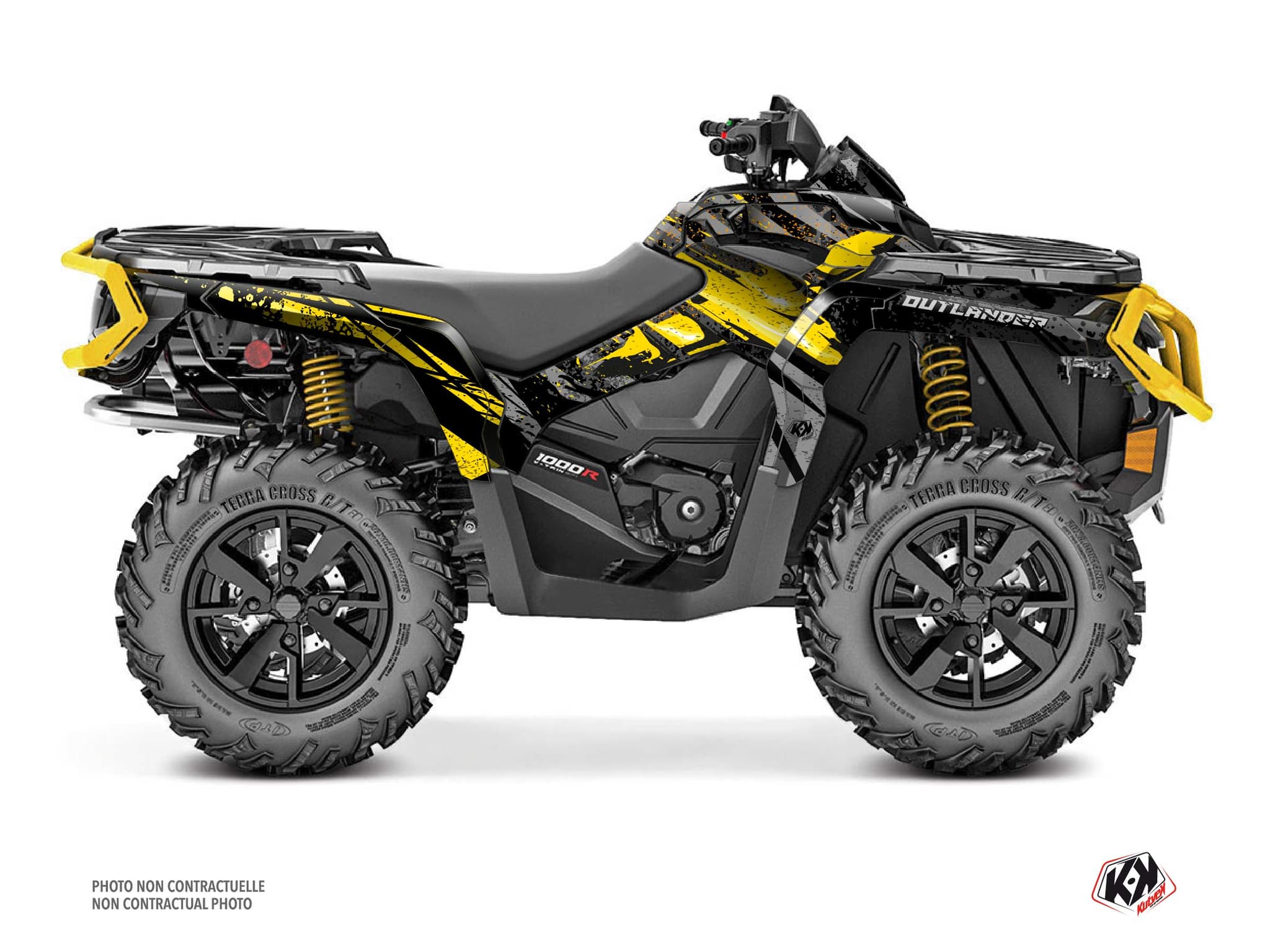 Kit graphique Quad CAN-AM OUTLANDER 1000 R EMBER Jaune | Can am | Kutvek