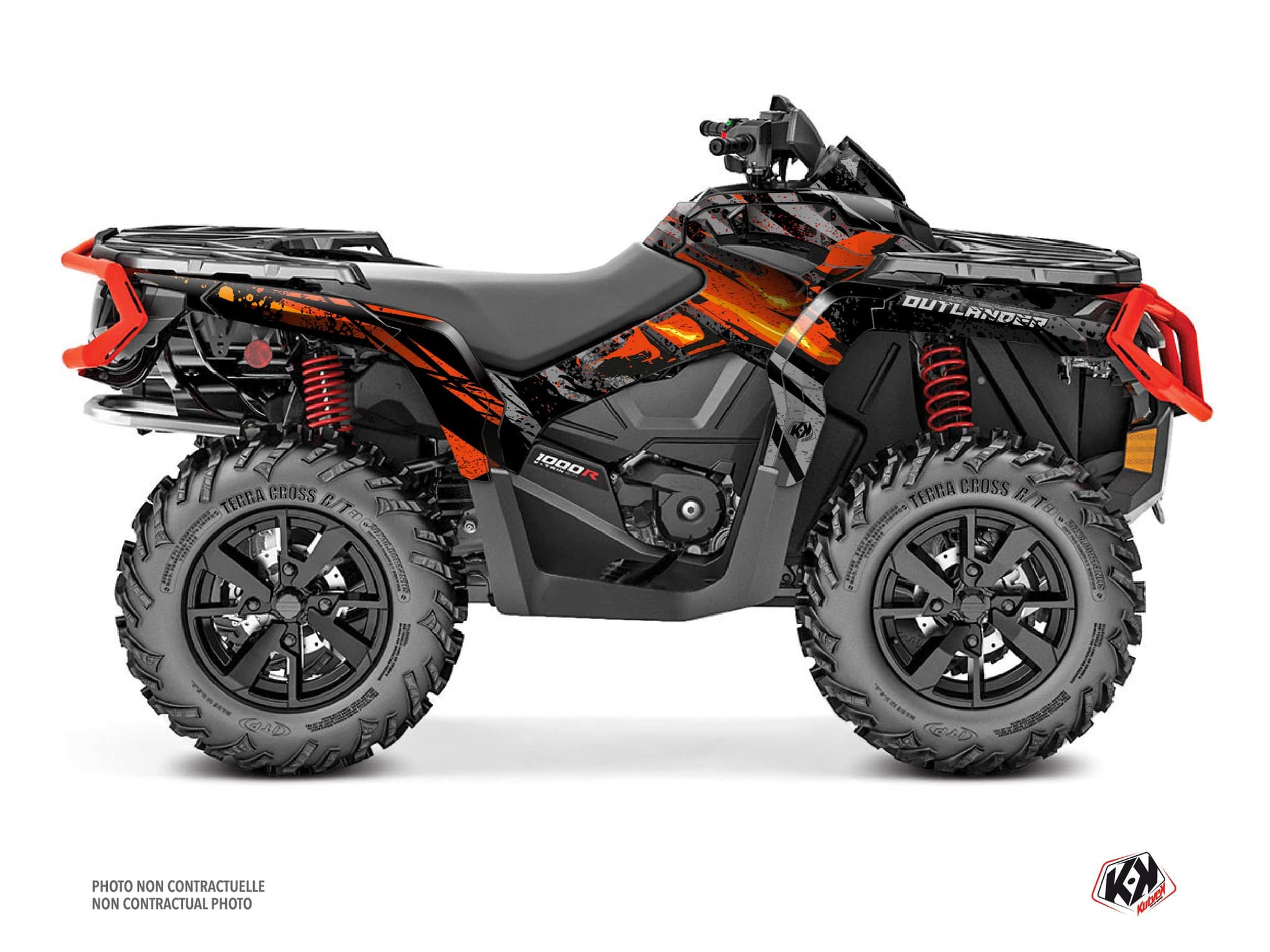 Kit graphique Quad CAN-AM OUTLANDER 1000 R EMBER Rouge | Can am | Kutvek
