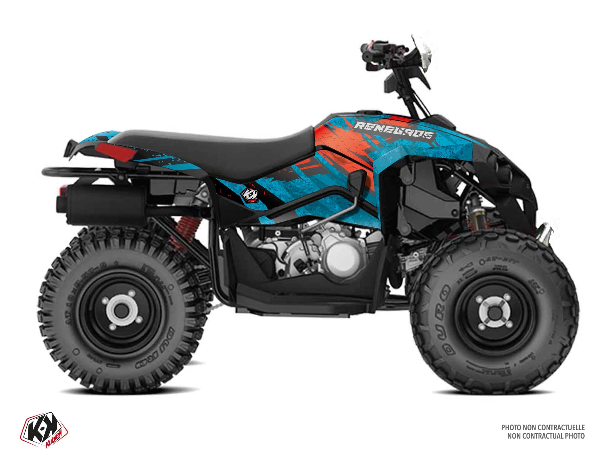 Kit graphique Quad CAN-AM RENEGADE 110 EMBER Turquoise | Can am | Kutvek