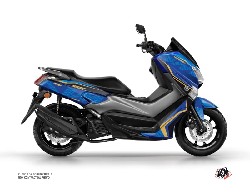 deko-set maxiscooter energy yamaha nmax 125 blau schwarz