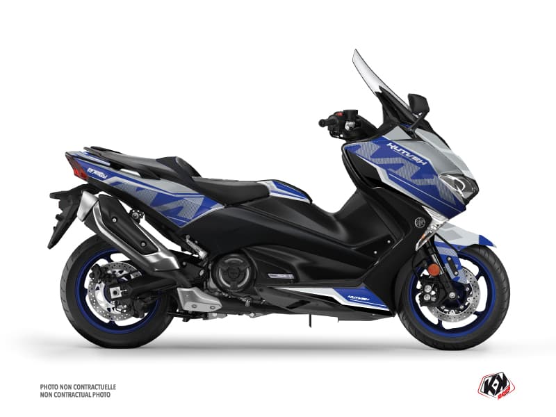kit graphique maxi-scooter yamaha tmax 530 energy gris-bleu