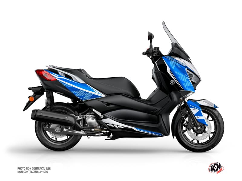 Kit graphique Maxiscooter Energy Yamaha XMAX 400 Gris Bleu