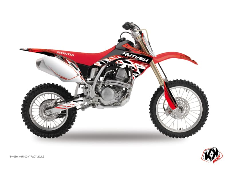 dirt bike honda cr 125 eraser red-white graphic kit