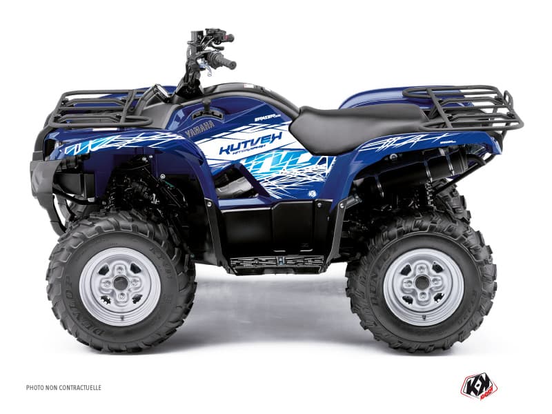 kit graphique quad yamaha grizzly 125 eraser bleu