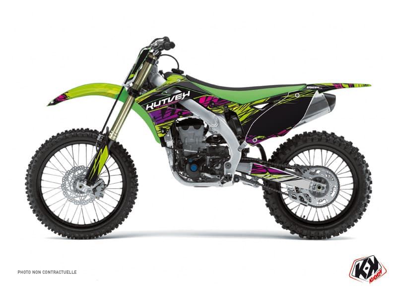 kit graphique motocross kawasaki kx 125 eraser vert