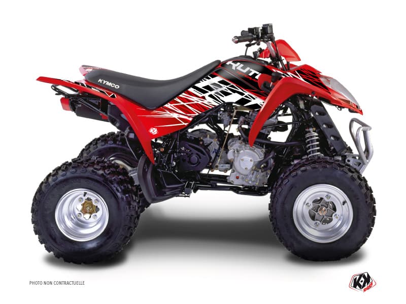 deko-set quad eraser kymco 300 maxxer rot weiß