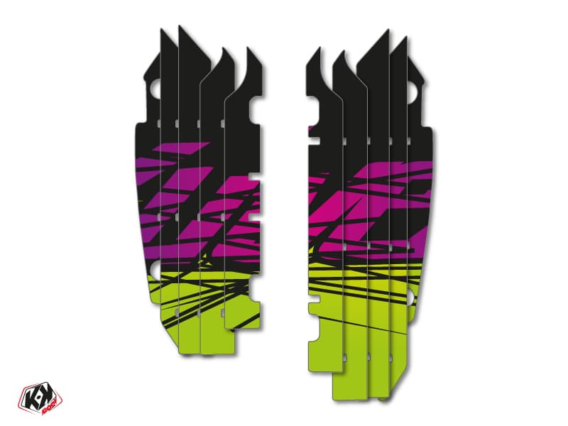 kit graphique grilles de radiateur eraser kawasaki 250 kxf 2013-2016 vert