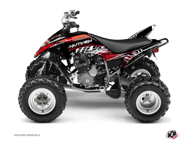kit graphique quad yamaha raptor 250 eraser rouge-blanc