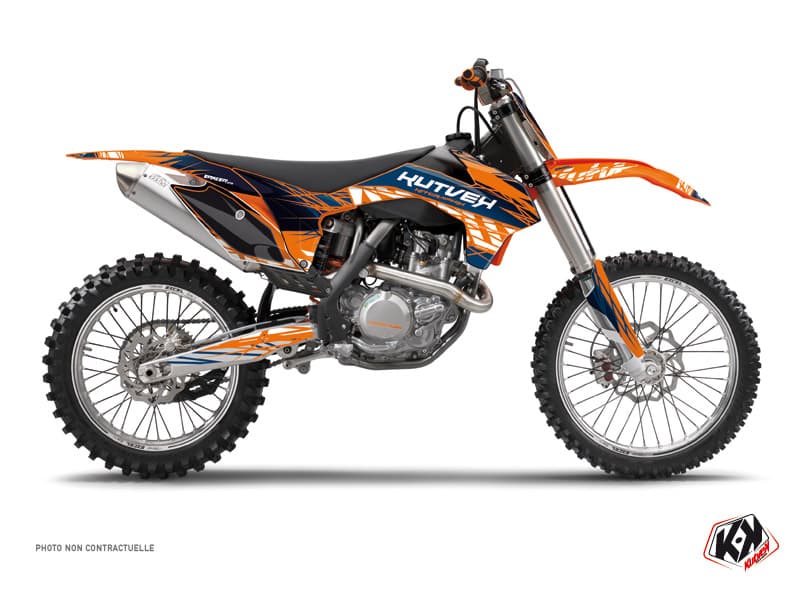 deko-set moto-cross eraser ktm 250 sx blau orange
