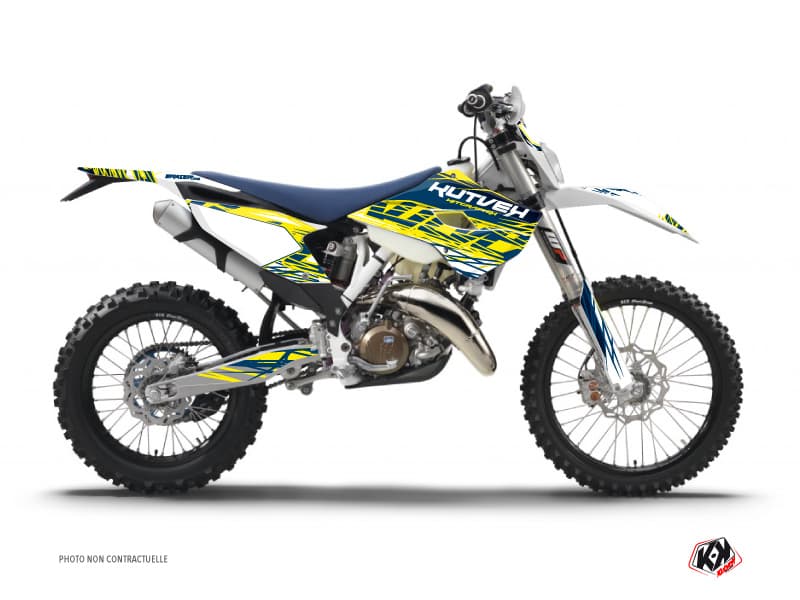 deko-set moto-cross eraser husqvarna 250 te gelb blau