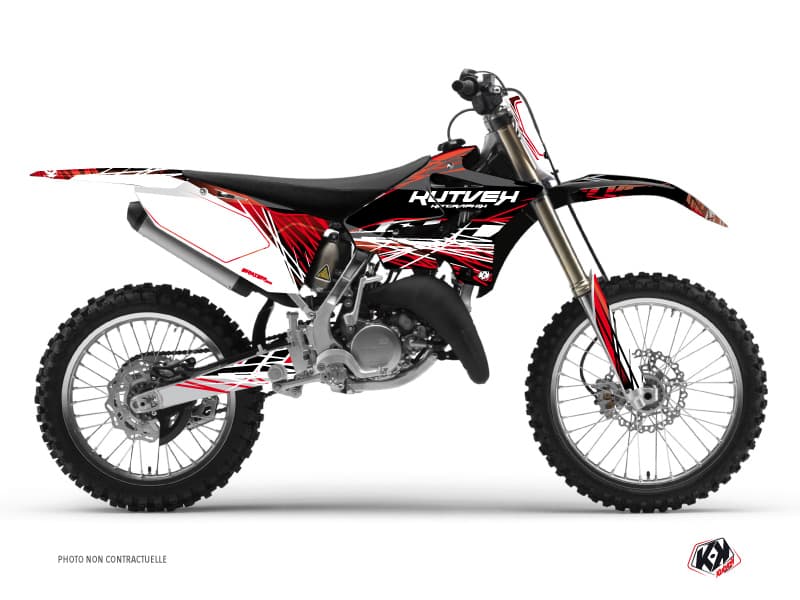 dirt bike yamaha yz 250 eraser red-white graphic kit | 250 YZ | Kutvek