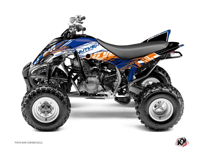 Kit graphique Quad Eraser Yamaha 350 Raptor Bleu Orange
