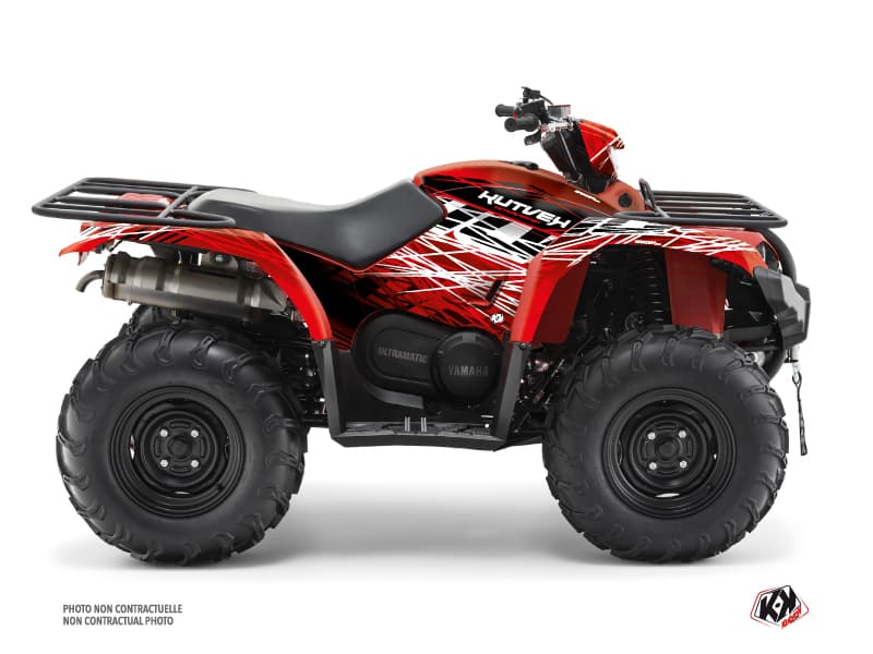 Kit graphique Quad Eraser Yamaha 450 Kodiak Rouge Blanc | Yamaha | Kutvek