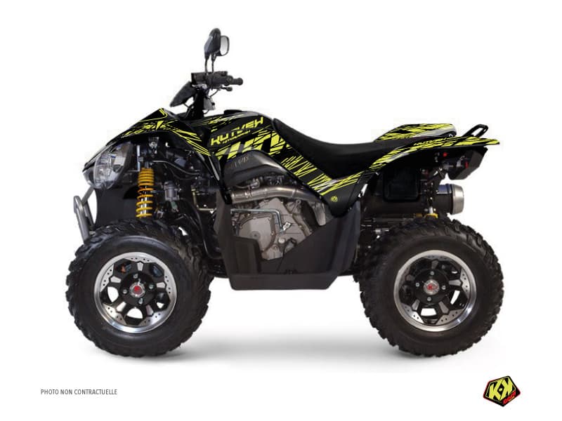 kit graphique quad kymco maxxer 450 eraser neon gris