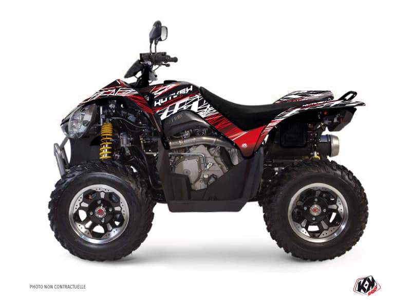 kit graphique quad kymco maxxer 450 eraser rouge-blanc