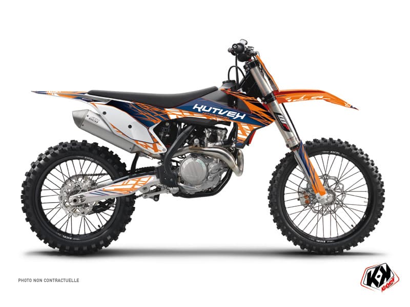 deko-set moto-cross eraser ktm 450 sxf blau orange